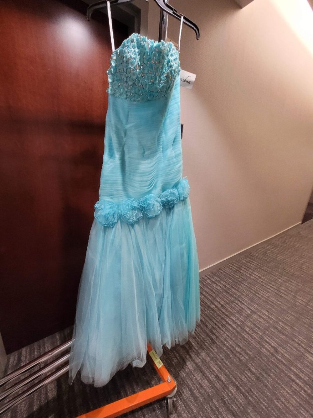 Karishma 3166 Size 4 Turquoise Prom Dress